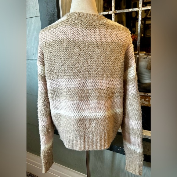Free People Dreamland Cardigan Chunky Knit Striped Sweater – Size XS - Picture 6 of 8